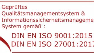 Siegel fuer ISO-Zertifizierung