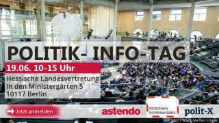 Bild vom Reichstag mit Eckdaten zum Politik-Info-Tag am 7.3.2024 im Adina Hotel in Berlin-Mitte