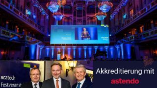 Blick in den festlich erleuchteten Saal des Konzerthauses Berlin zur Festveranstaltung der acatech