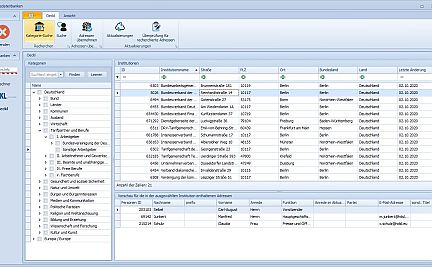 oeckl-recherche Screenshot der OECKL-Recherche im editManager in cobra